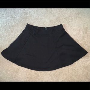 Black A-Line Quilted Skirt